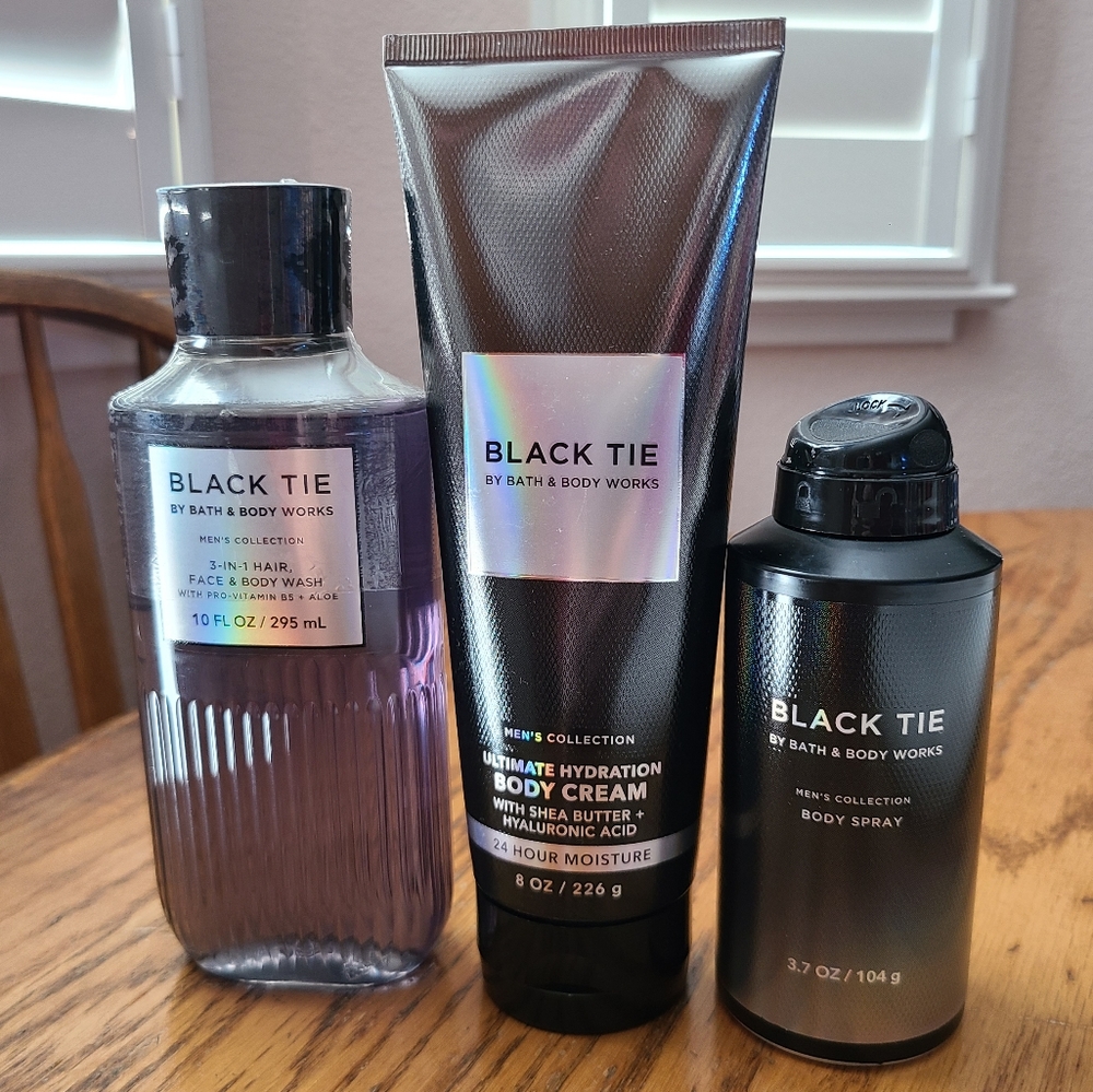 🛍BOGO 50% OFF🛁 NWT‼️ Bath & Body Works "Black Tie" 3-piece Collection
